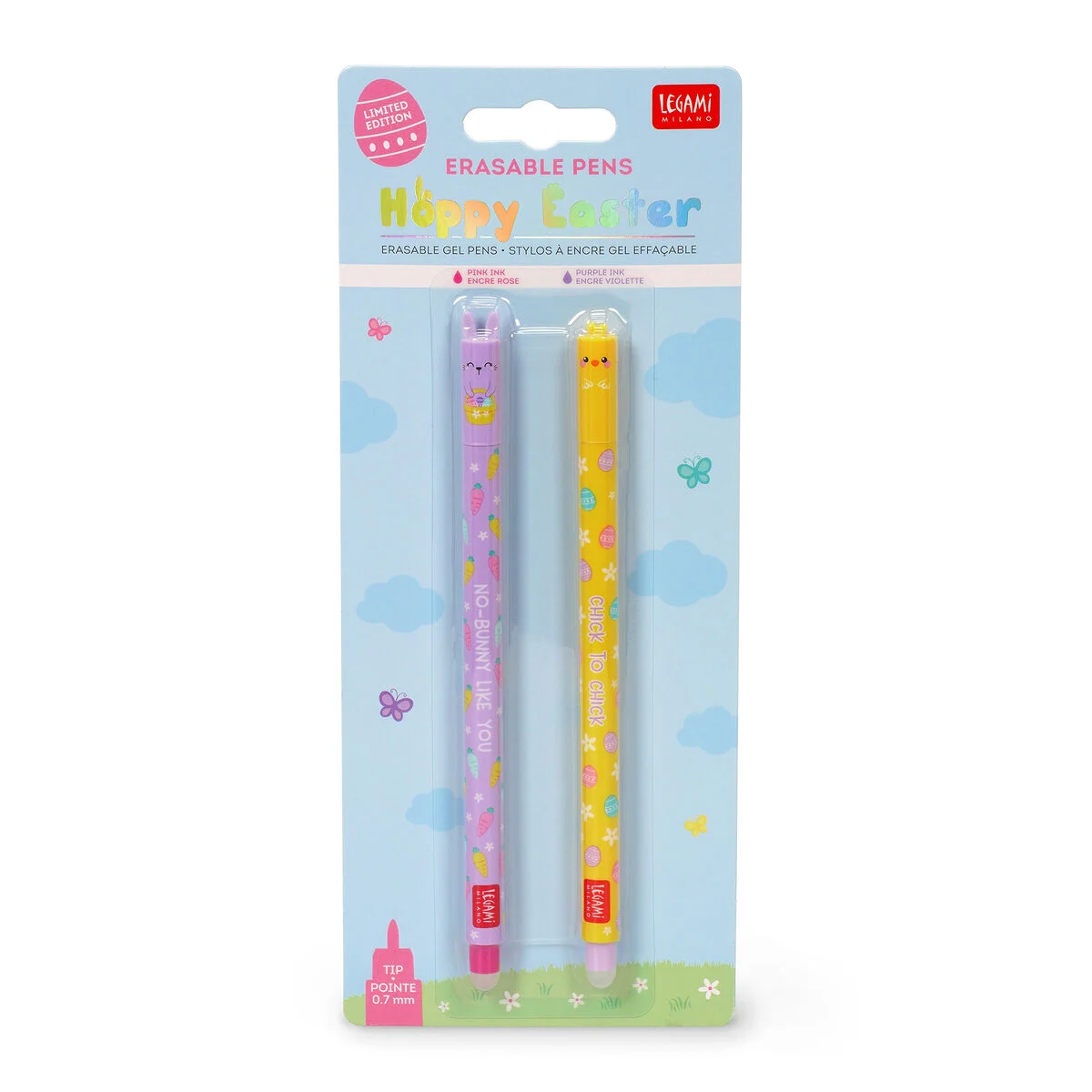 Set di 2 Penne Gel Cancellabili - Erasable Pen Hoppy Easter