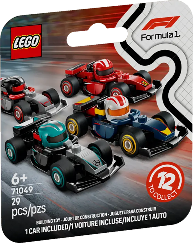Lego minifigures monoposto F1 da collezione